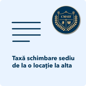 Taxă schimbare sediu de la o locație la alta